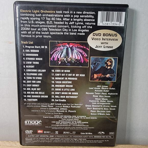 DVD Electric Light Orchestra: Zoom Tour Live (Featuring Jeff Lynne) - Picture 4 of 4